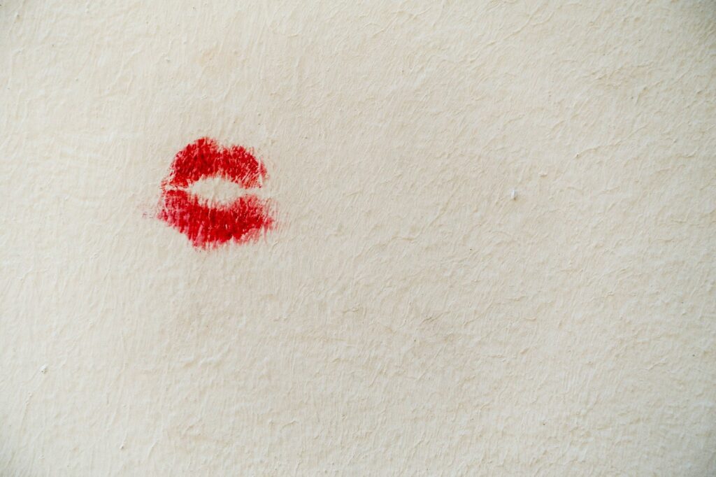 A lipstick stain