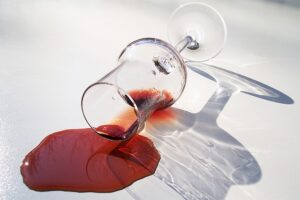 red wine spill cleaning